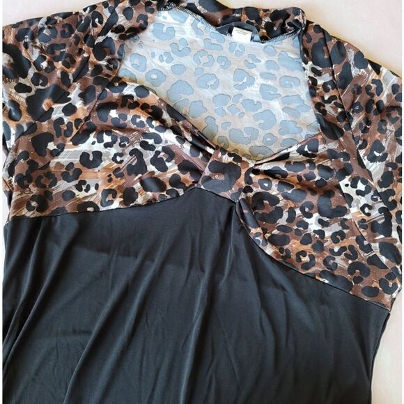 Mixxology LA womens 3X plus size mini dress womens pullover retro short sleeve s - Picture 6 of 6